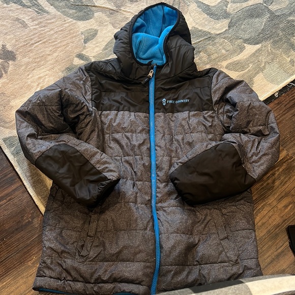 Free Country XXL 14-16 boys youth jacket coat black gray blue winter warm - Picture 6 of 6
